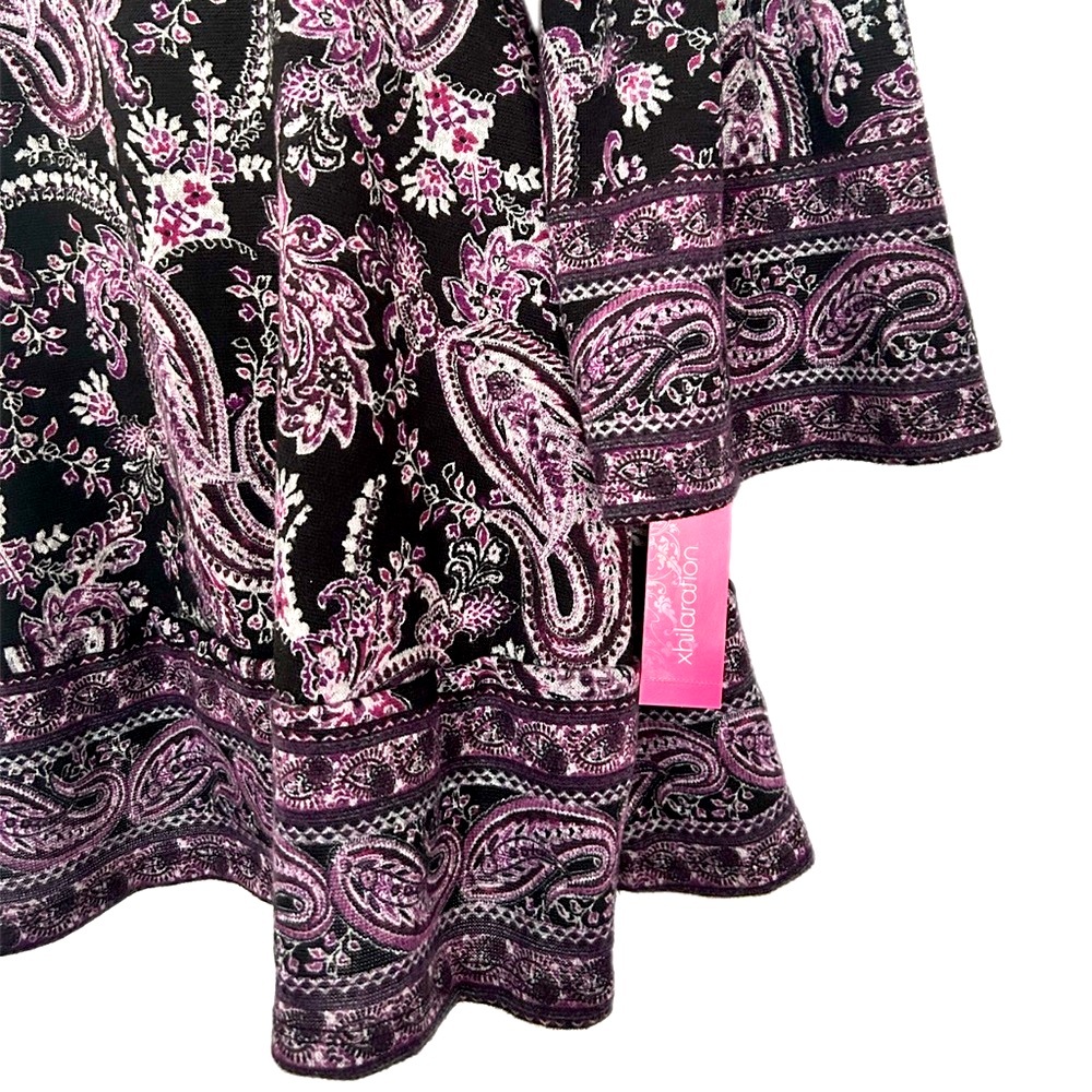 Xhilaration - Paisley Dress - Black and Purple - XS - Picture 3 of 7